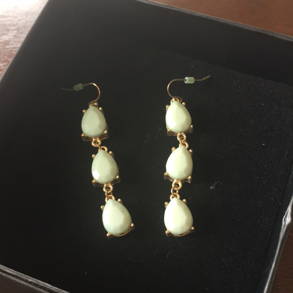 Cute mint green dangle costume earrings!